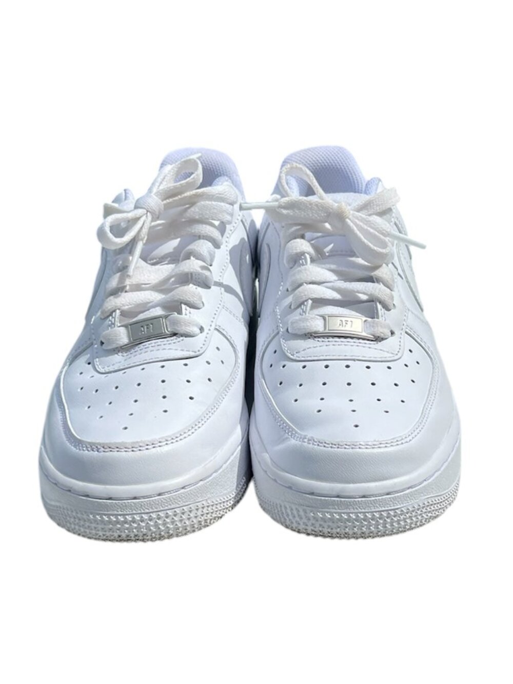 Nike Air Force 1 ’07 Low Triple White Sneakers Mens 8.5 Clean - Picture 5 of 8